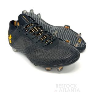 Men's Under Armour Shadow Pro FG Black Orange Soccer Cleats 3025643 001 Size 7